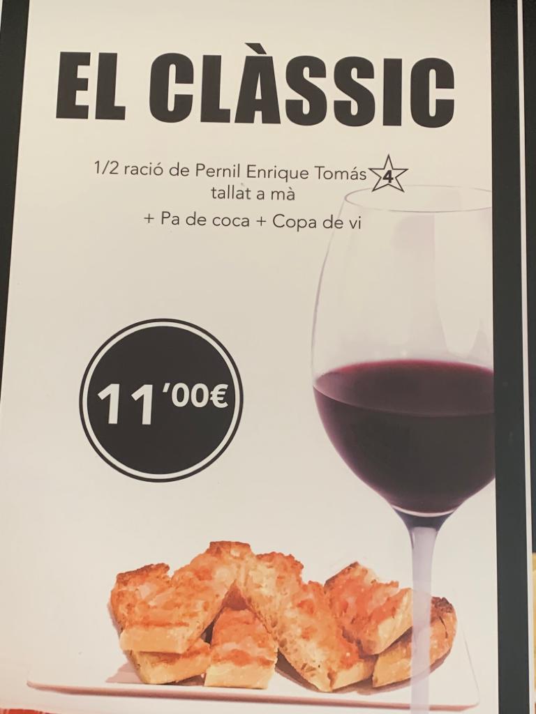 Menú Clàssic per només 11€ en Enrique Tomás
